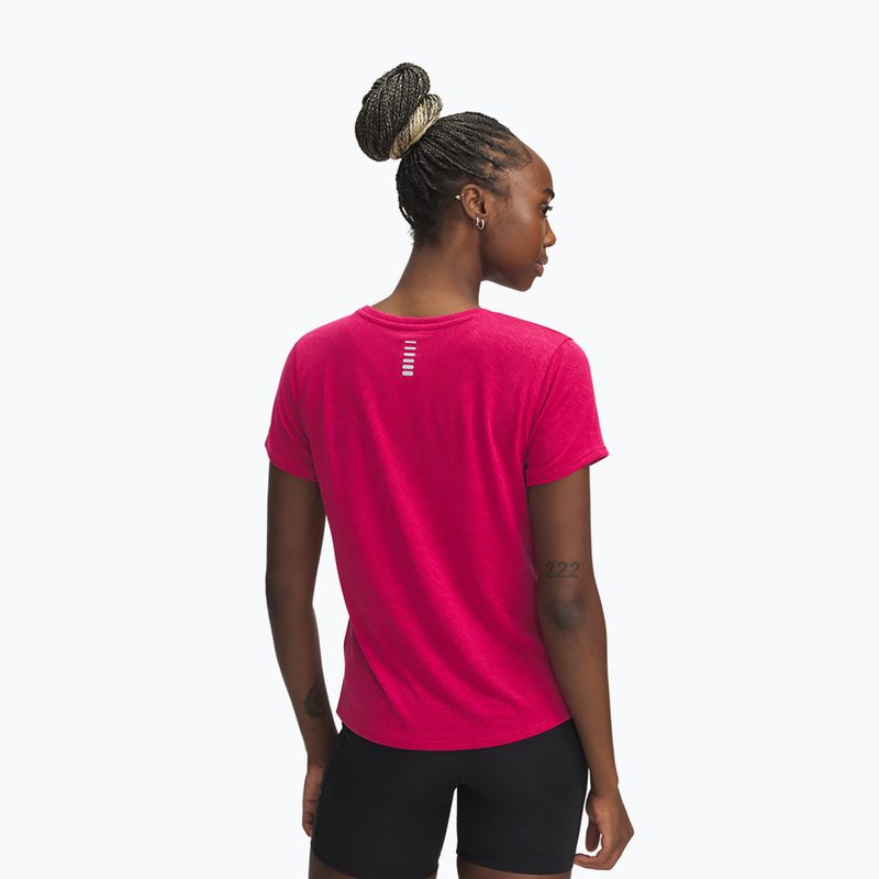 Maglietta da running Under Armour UA Launch Camo fucsia sfumato/riflettente da donna 2