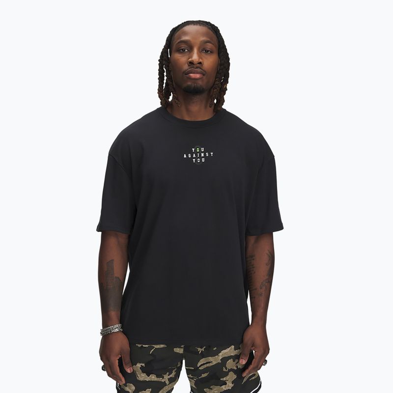 Maglietta Under Armour Project Rock Hwt nero/bianco clay da uomo
