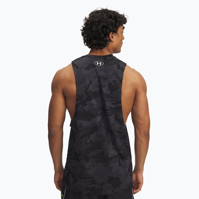 Maglietta Under Armour Project Rock Camo Tank antracite/nero/verde iperspazio da uomo 2