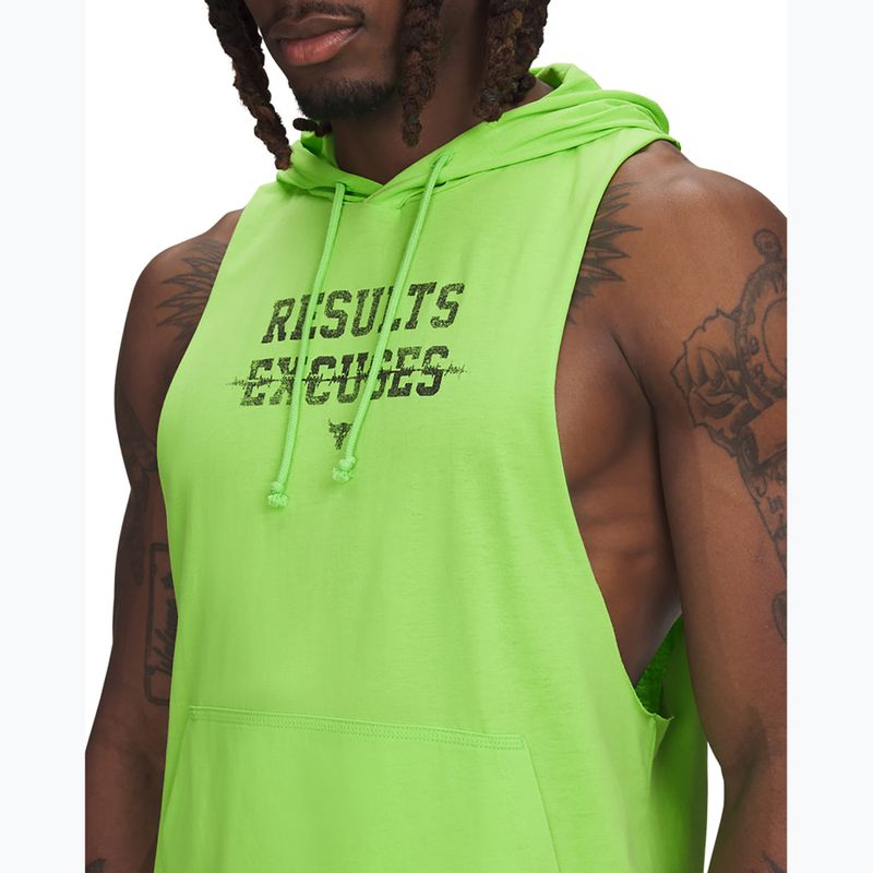 Felpa Under Armour Project Rock Wire SL da uomo verde cyber / nero 3