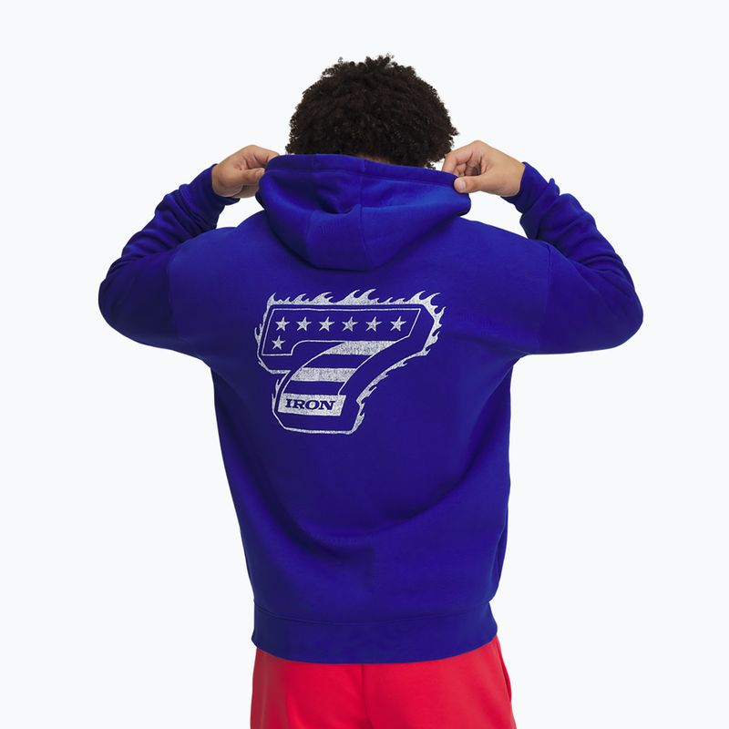 Felpa da uomo Under Armour Project Rock Icon Fleece FZ royal/black/black 3