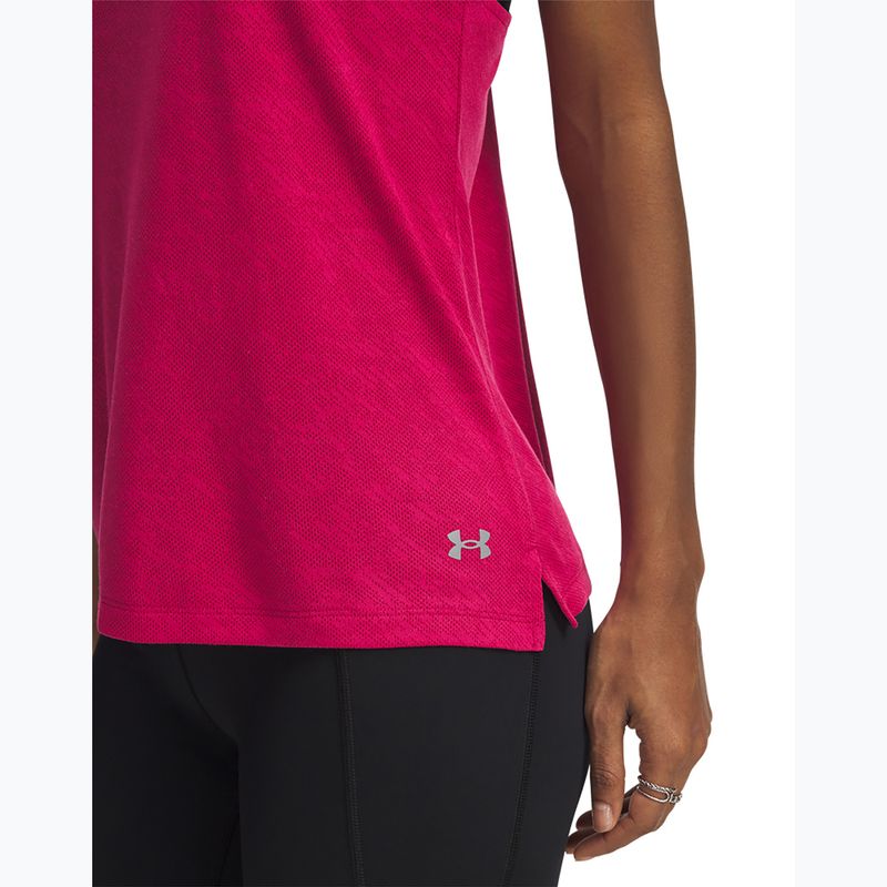 Under Armour Launch Camo Singlet canotta da corsa da donna fucsia sfumato/riflettente 3