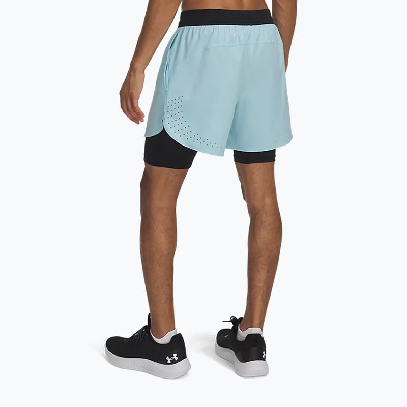 Shorts da uomo Under Armour Peak Woven 2in1 stream/black 3