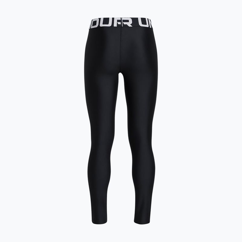 Leggings sportivi da bambino Under Armour HeatGear white/black 2