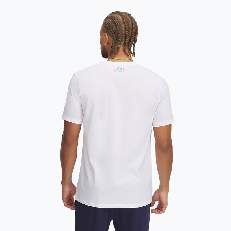 Maglietta Under Armour LC Fly In Logo bianco/azzurro da uomo 2