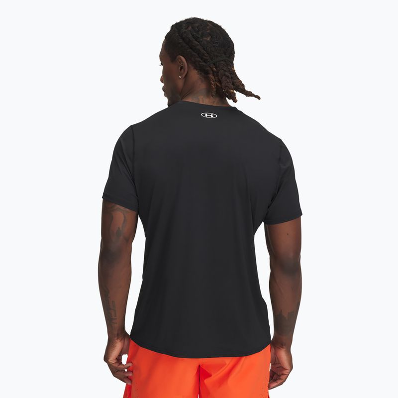 Maglietta da allenamento Under Armour HeatGear Fitted bianco/nero da uomo 2
