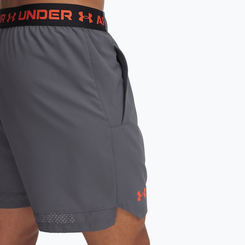 Pantaloncini da allenamento Under Armour da uomo UA Vanish Woven 6in castlerock/fire/fire 4