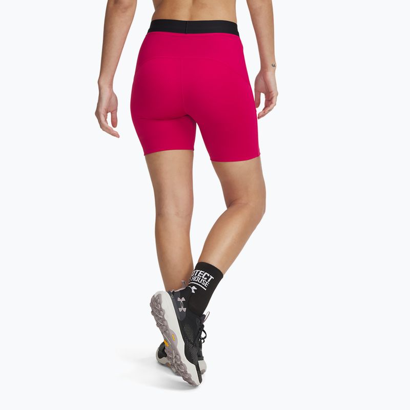 Pantaloncini da donna Under Armour Trail Run Fitted shaded fuchsia/black 7