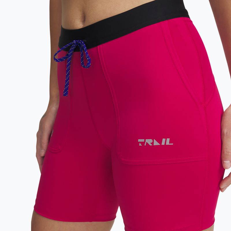 Pantaloncini da donna Under Armour Trail Run Fitted shaded fuchsia/black 8