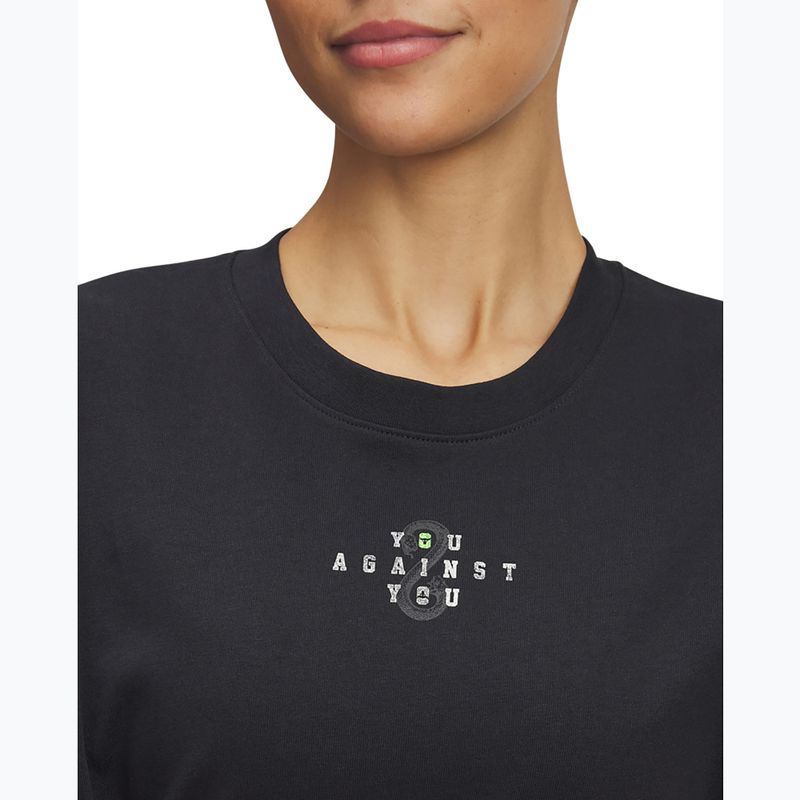 Maglietta Under Armour Project Rock Campus da donna nero/bianco clay/verde iridato 3