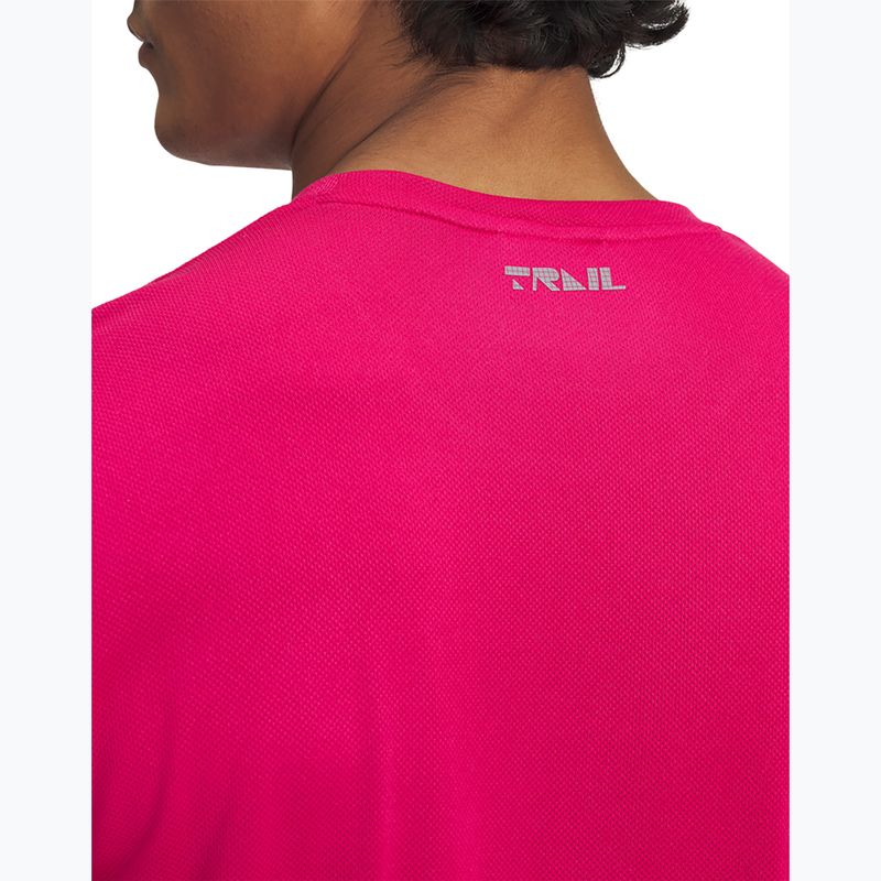 Maglietta da running Under Armour Trail Run da uomo fucsia sfumato/riflettente 3