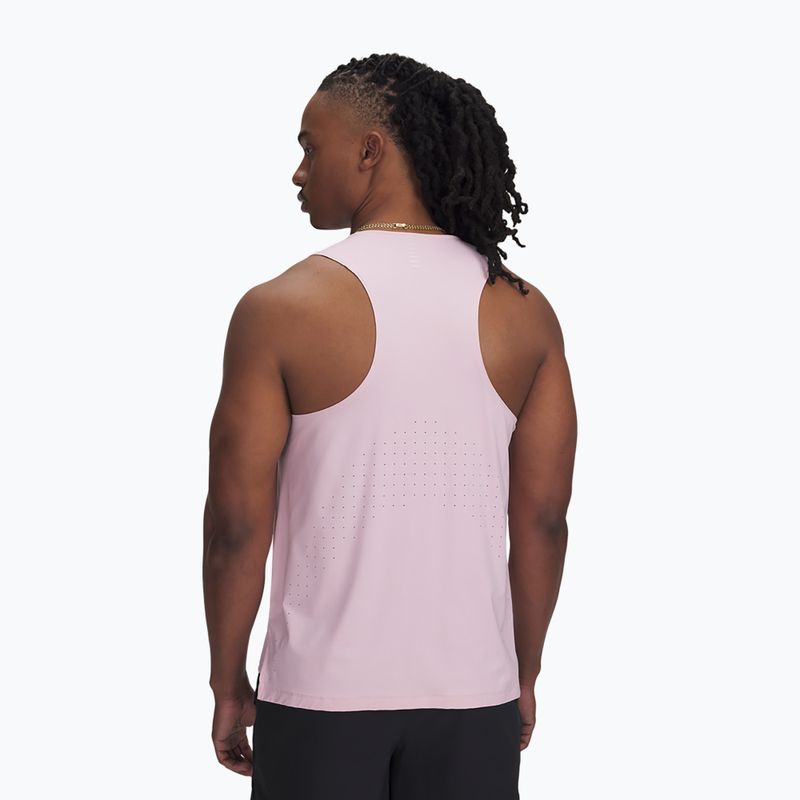 Under Armour Launch Elite Singlet prime rosa/riflettente canotta da corsa da uomo 2