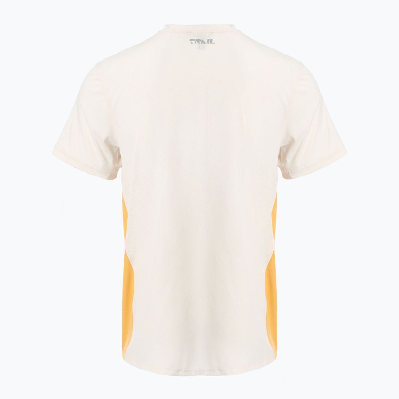 Maglietta da corsa Under Armour Trail Run Zip da uomo in pietra/oro nobile/riflettente 2