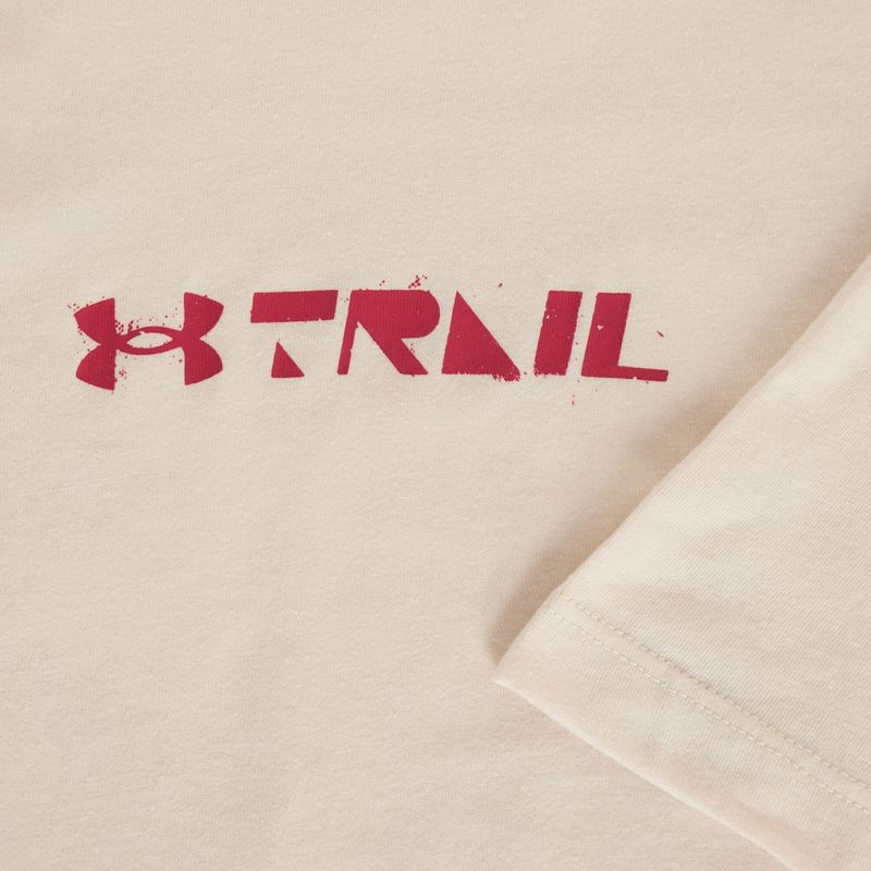 Maglietta da corsa Under Armour Trail Run Graphic Tee da uomo in pietra/riflettente 3
