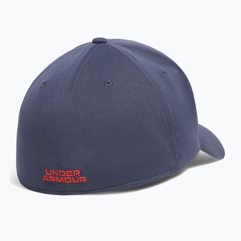 Berretto da baseball Under Armour Blitzing da uomo, grigio acquazzone/fuoco 2