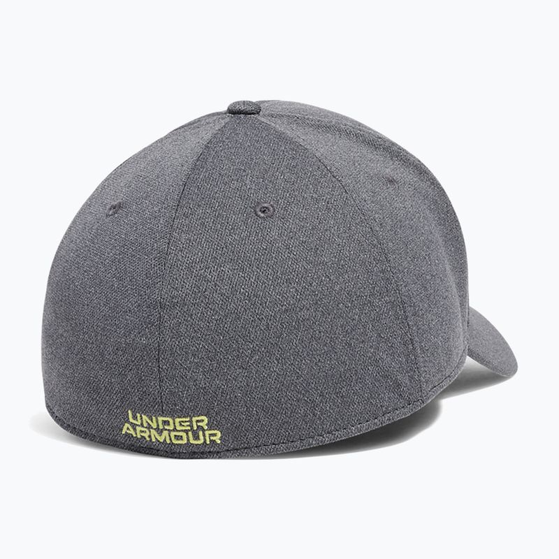 Berretto da baseball Under Armour Blitzing da uomo, color castlerock/giallosonico 2