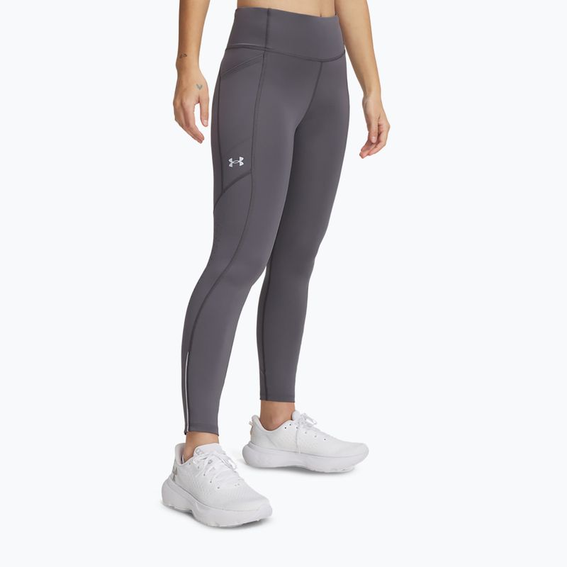 Under Armour Launch Ankle - leggings da corsa da donna color castano/riflettenti