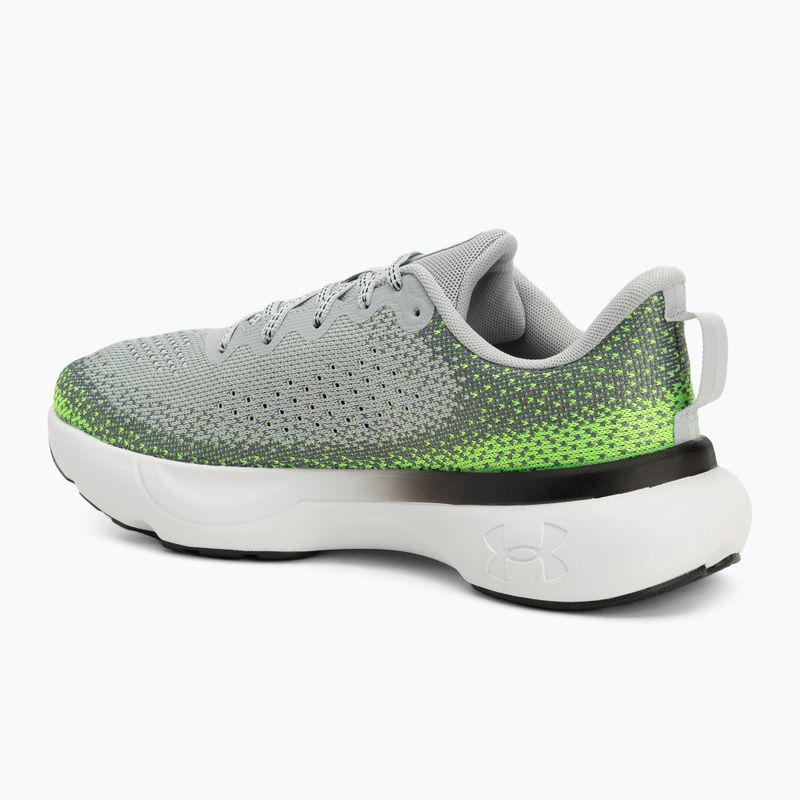 Under Armour Infinite mod scarpe da corsa da uomo grigio/iper verde/nero 3