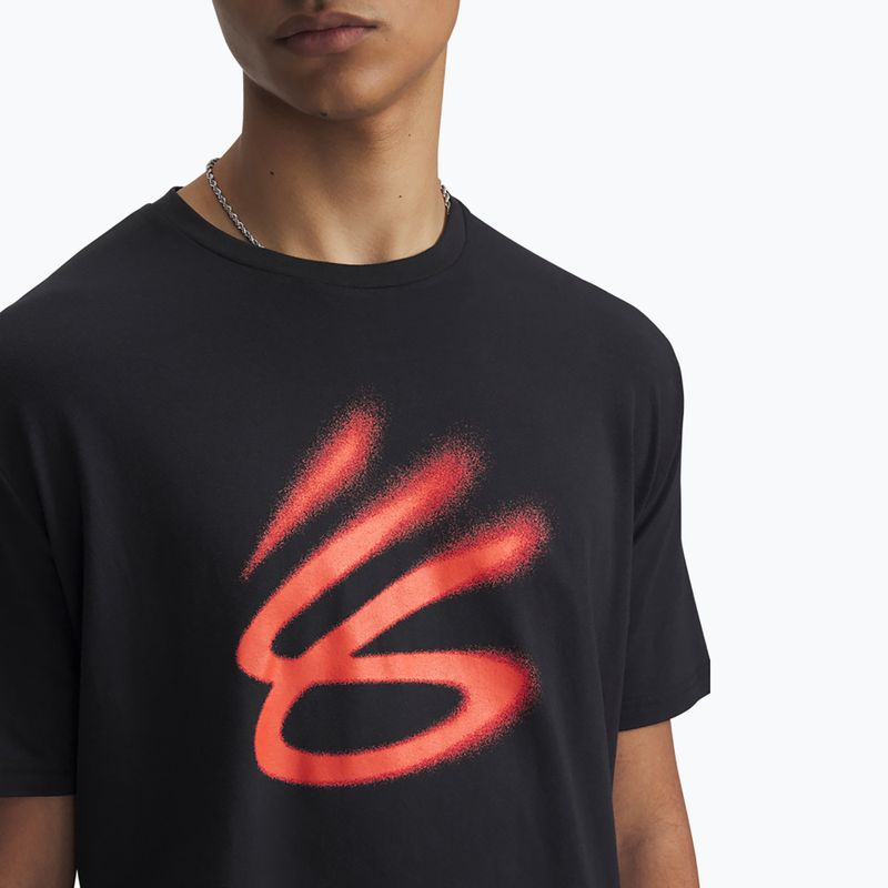 Under Armour Curry Playable 1 Basketball Tee nero/fuoco 3