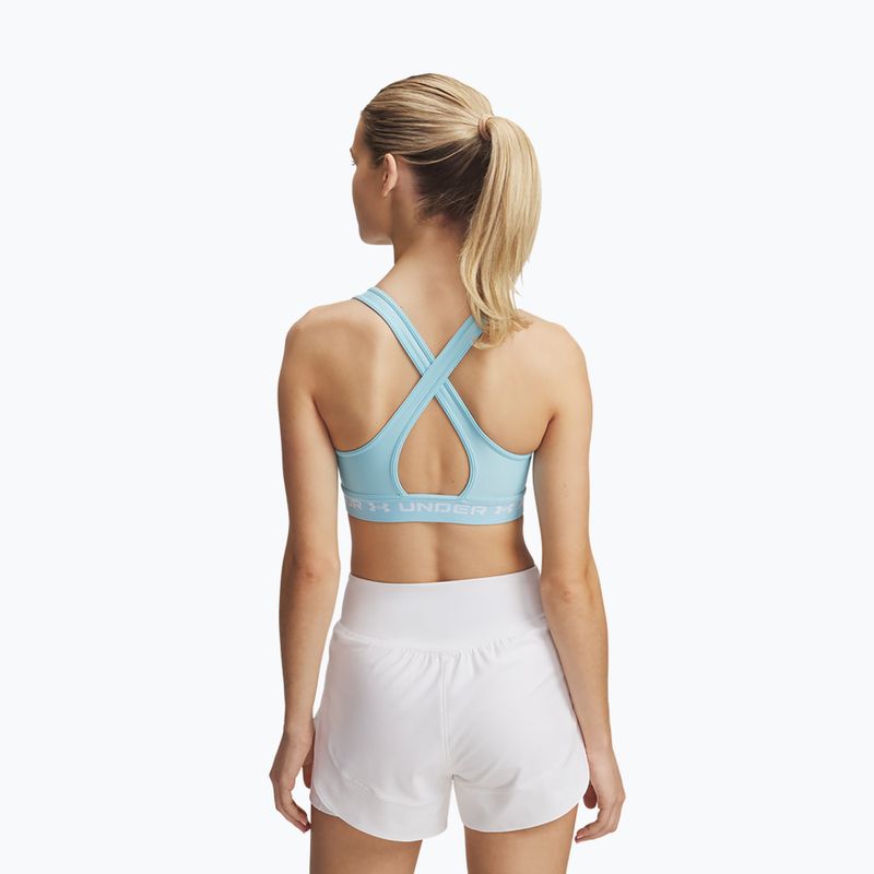 Reggiseno sportivo Under Armour Crossback Mid stream/white 2