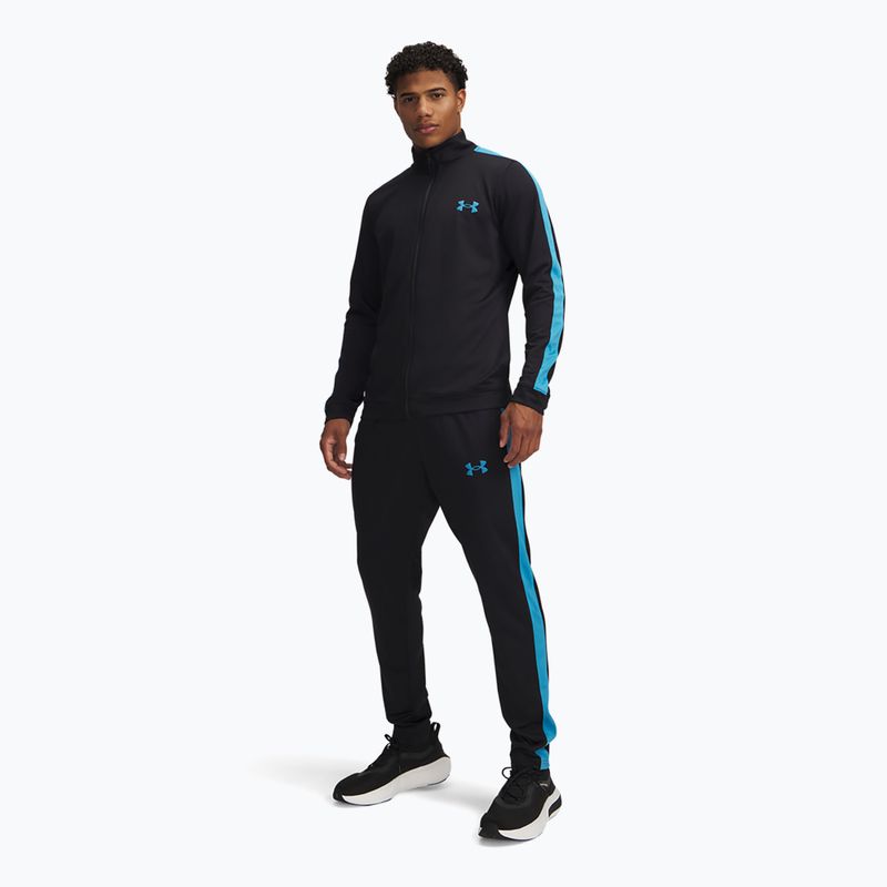 Under Armour UA Knit Track Suit nero/blu etere/blu etere tuta da ginnastica da uomo
