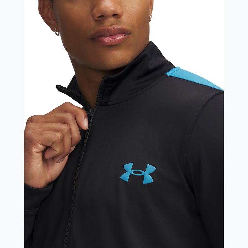 Under Armour UA Knit Track Suit nero/blu etere/blu etere tuta da ginnastica da uomo 3