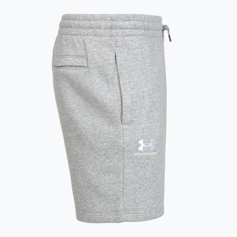 Pantaloncini da uomo Under Armour Icon Fleece mod gray light heather/white 5