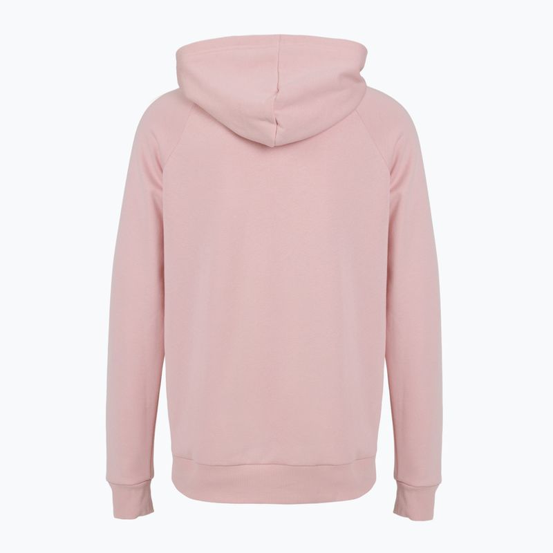 Felpa con cappuccio Under Armour Rival Fleece da uomo, rosa/bianco 4