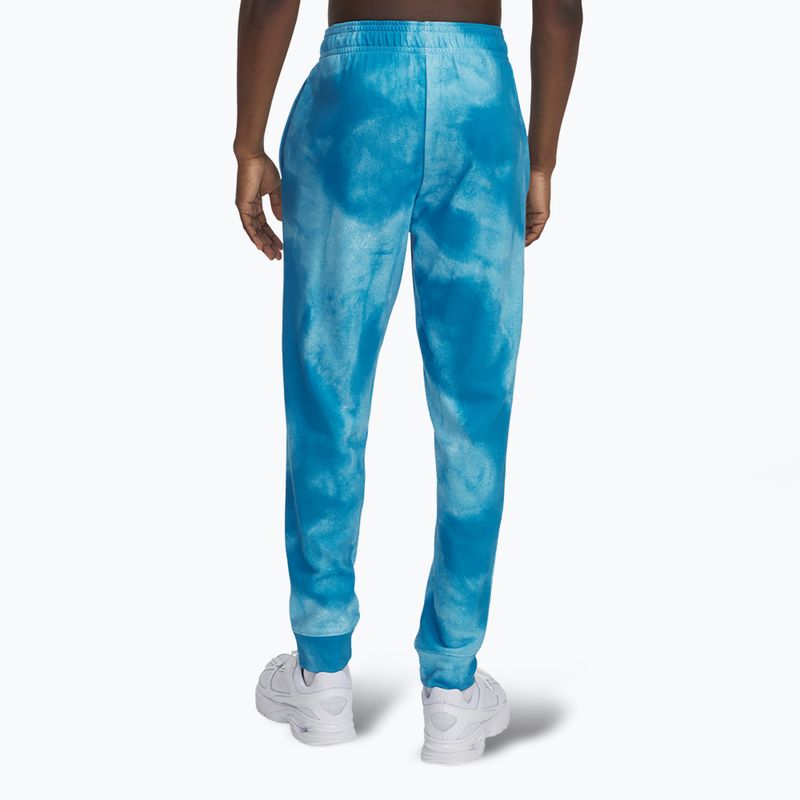 Pantaloni Under Armour Rival Terry Printed Jogger da uomo blu etere/bianco anice 3