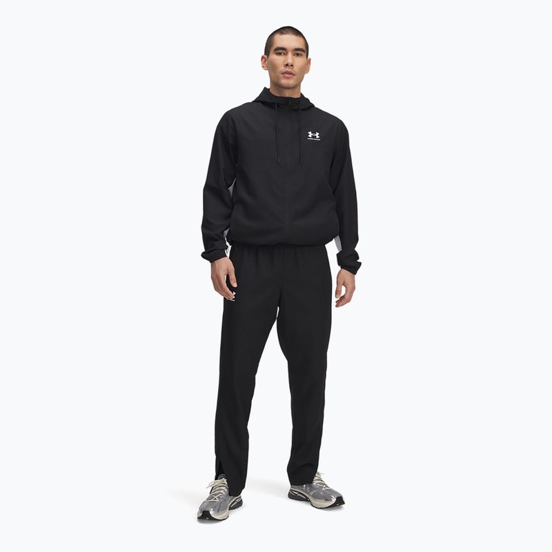 Uomo Under Armour Rival Woven Windbreaker Pant nero/nero/bianco 2