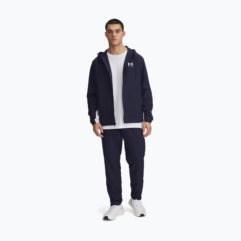 Pantaloni da uomo Under Armour Rival Woven Windbreaker Pant midnight navy/midnight navy/white 2
