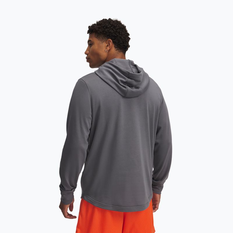 Felpa da uomo Under Armour Rival Terry Logo castlerock/grigio mod/ fuoco 2