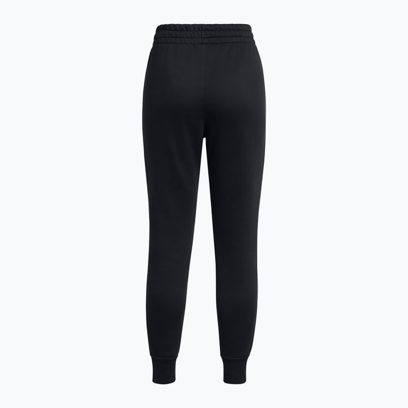 Pantaloni da donna Under Armour Icon Fleece Jogger black/black/white 2