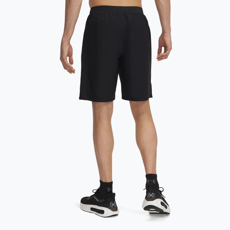 Pantaloncini da corsa Under Armour Launch 9" neri/riflettenti da uomo 3