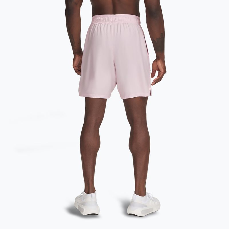 Pantaloncini da allenamento Under Armour Woven Wordmark prime rosa/nero da uomo 3