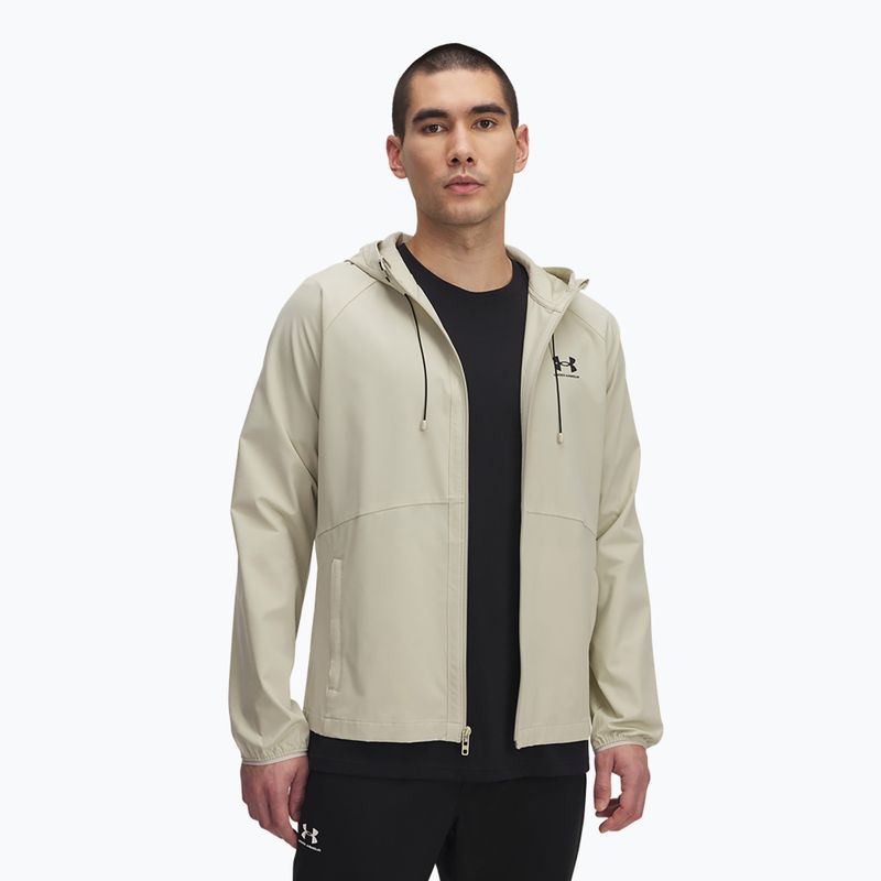 Giacca da allenamento Under Armour Vibe Woven cachi base/nero