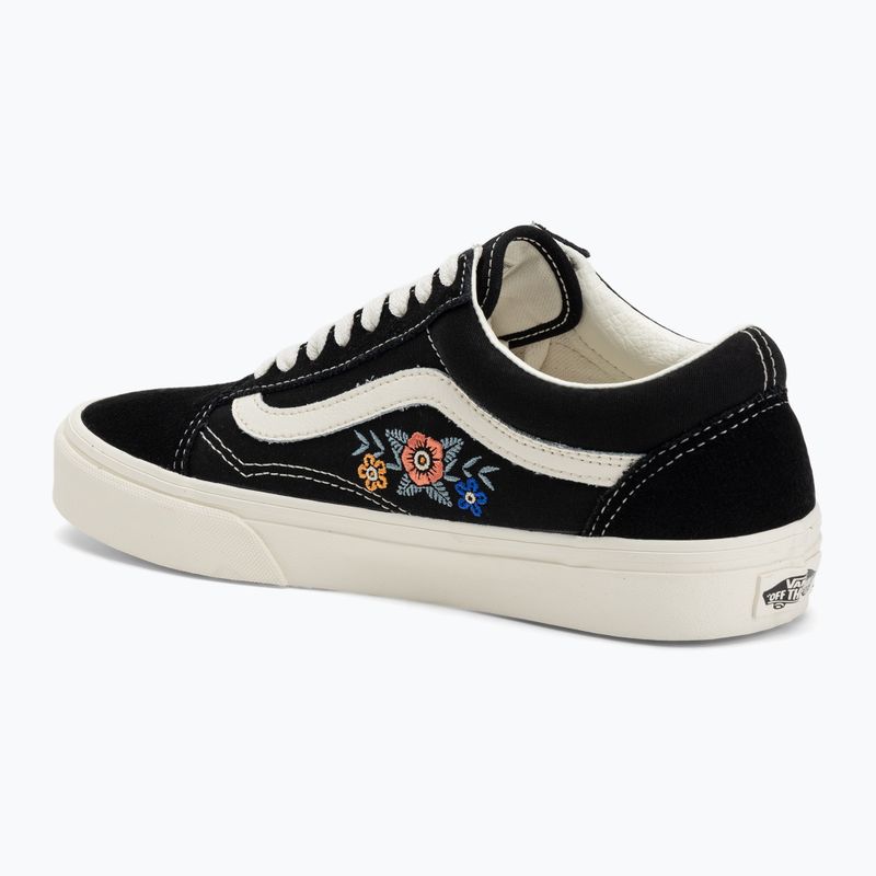 Scarpe Vans Old Skool nere a fiori 3
