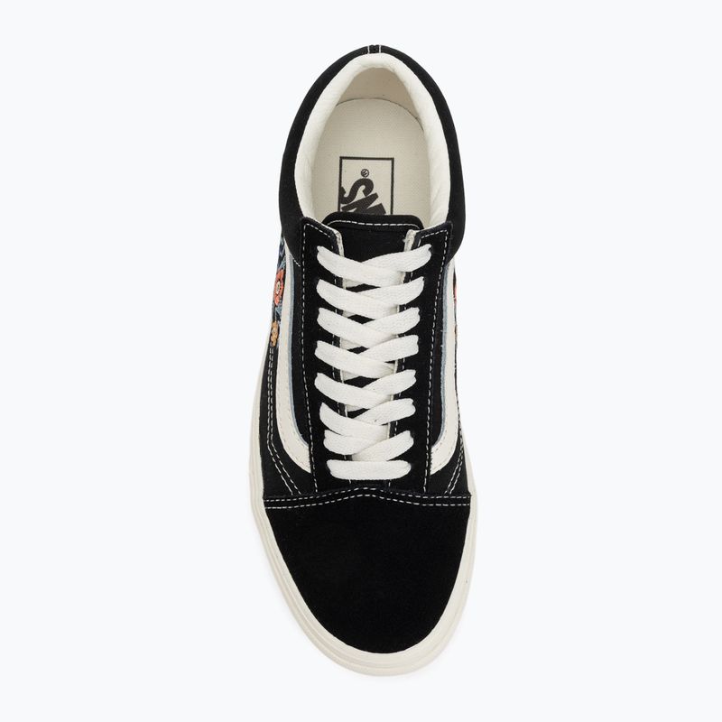 Scarpe Vans Old Skool nere a fiori 5