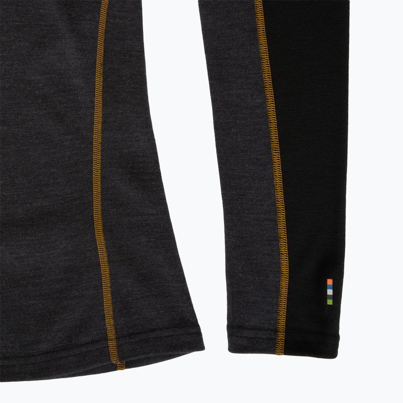Maglia termica a maniche lunghe da uomo Smartwool Classic Thermal Merino Base Layer Colorblock Crew Boxed charcoal/honey gold 7