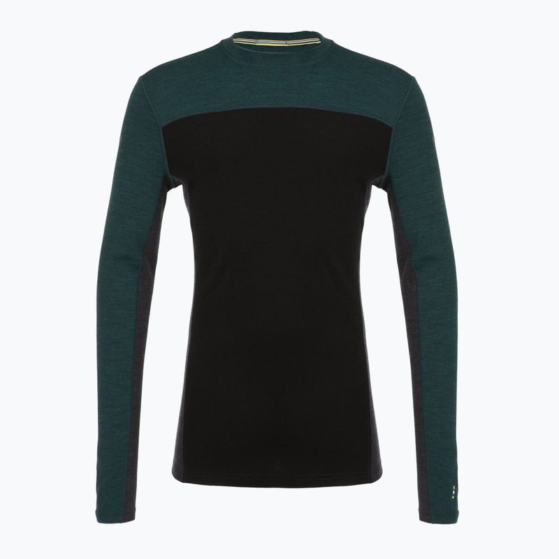 Maglia termica a manica lunga da uomo Smartwool Classic Thermal Merino Base Layer Colorblock Crew Boxed twilling blue/black 3