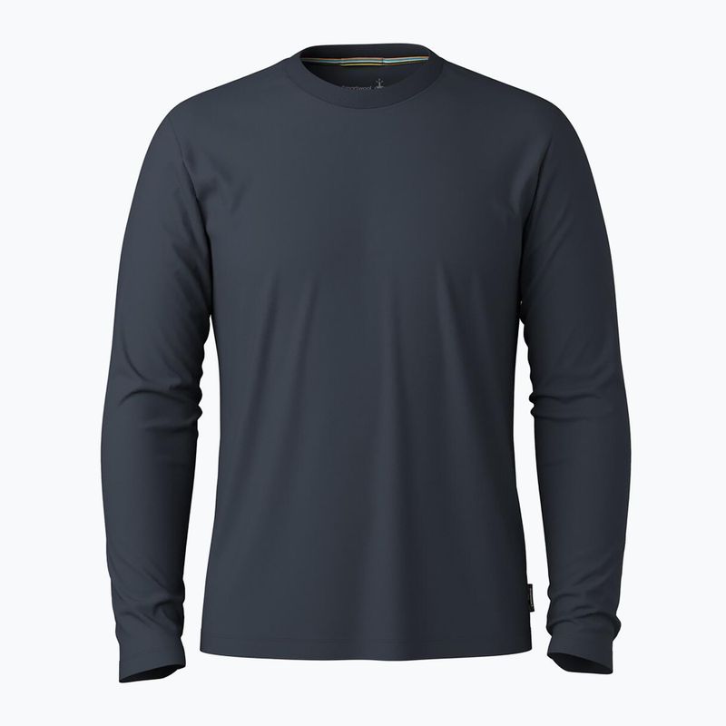 Maglia a maniche lunghe da trekking uomo Smartwool Perfect Crew deep navy 3