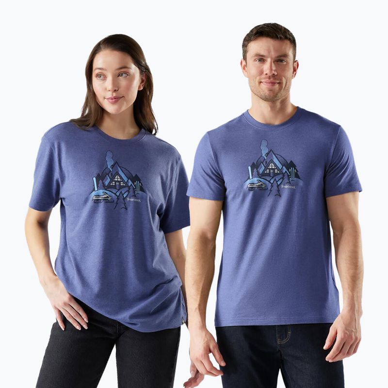T-shirt da trekking uomo Smartwool Alpine A-Frame Graphic Tee nightfall blue 2