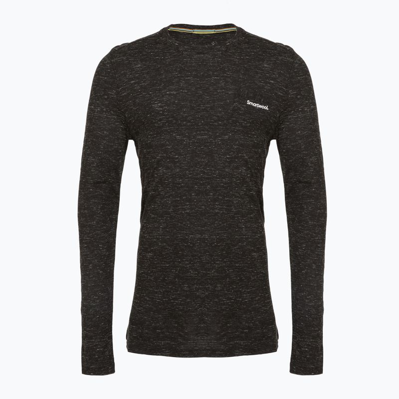 Maglia a manica lunga da uomo Smartwool Merino Hemp Blend Gear Up Graphic nero melange 3