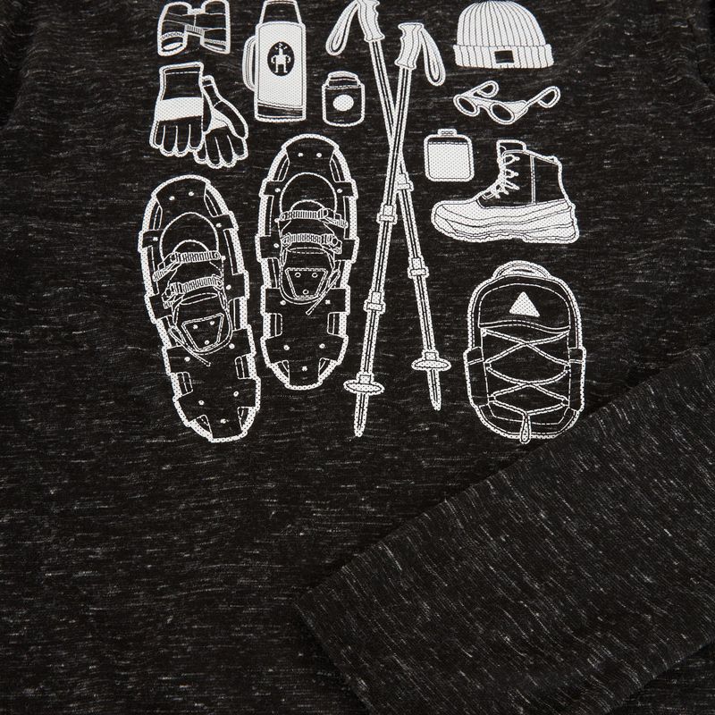 Maglia a manica lunga da uomo Smartwool Merino Hemp Blend Gear Up Graphic nero melange 6