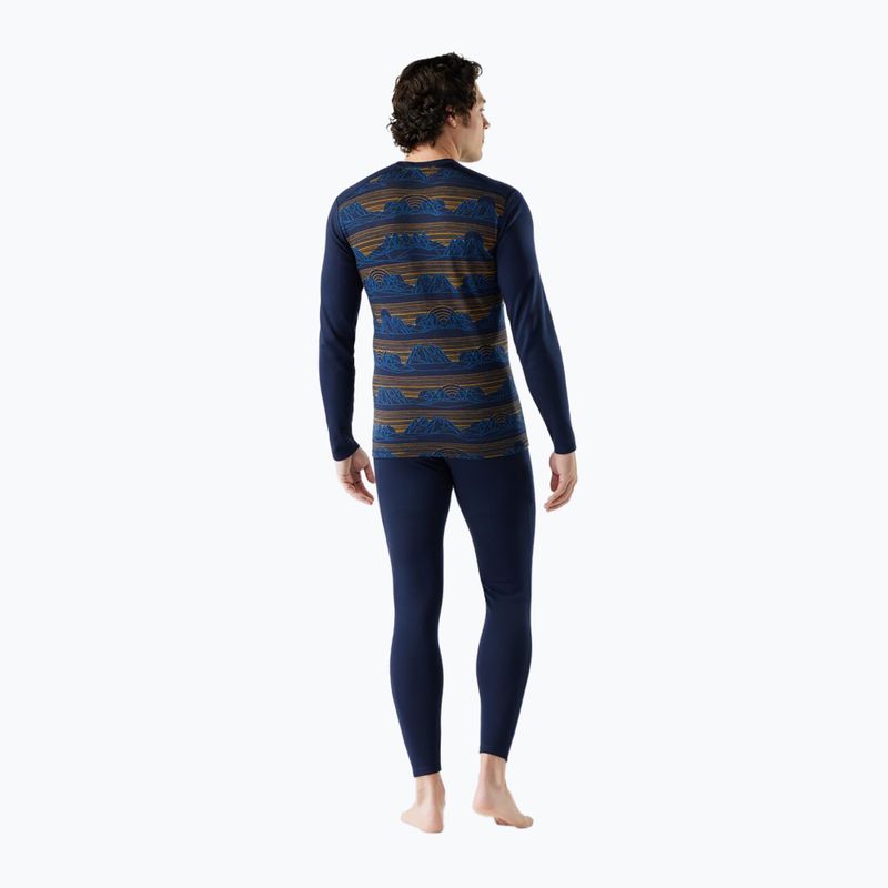 Maglia termica a manica lunga da uomo Smartwool Merino 250 Baselayer Crew Boxed deep navy geo peaks 2