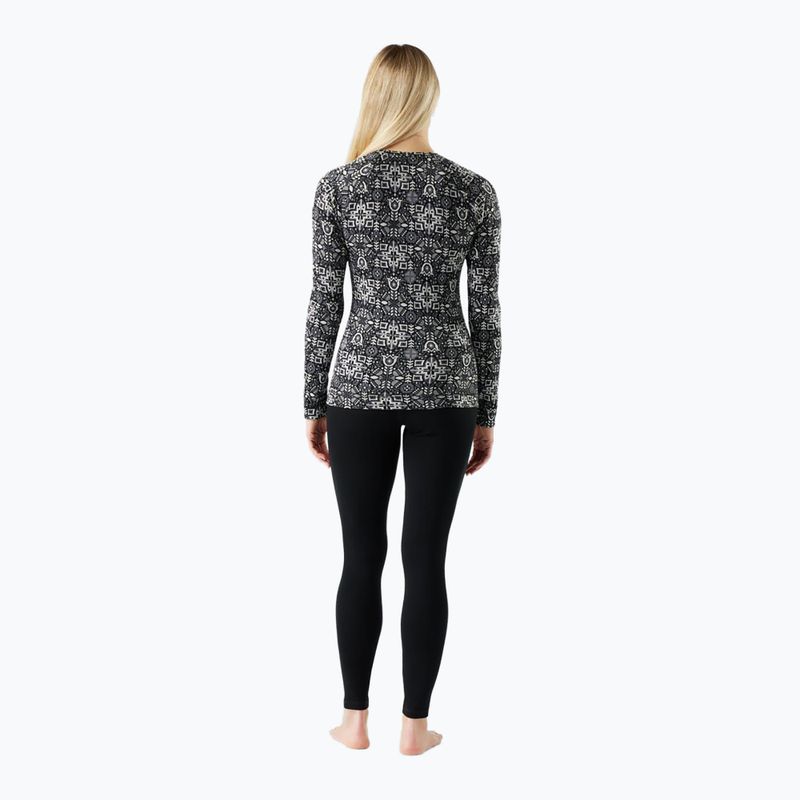 Maglia termica a maniche lunghe da donna Smartwool Merino 250 Baselayer Crew Boxed black deco floral 2