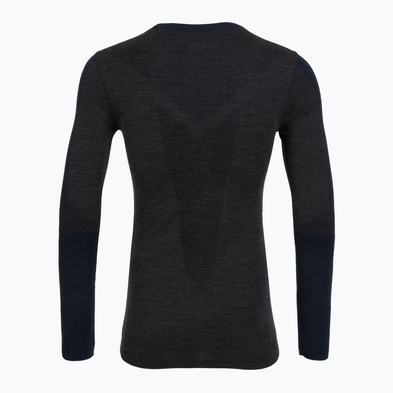 Maglia termica a maniche lunghe da uomo Smartwool Intraknit Thermal Merino Baselayer Colorblock Crew deep navy/charcoal 2