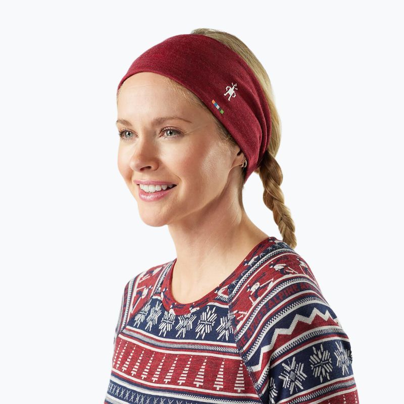 Fascia per la testa Smartwool Thermal Merino Reversible deep navy/currant heather 3