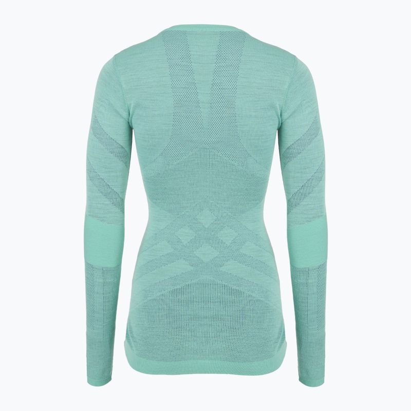 Maglia termica a maniche lunghe da donna Smartwool Intraknit Thermal Merino Baselayer Crew pacific blue/nightfall blue 2