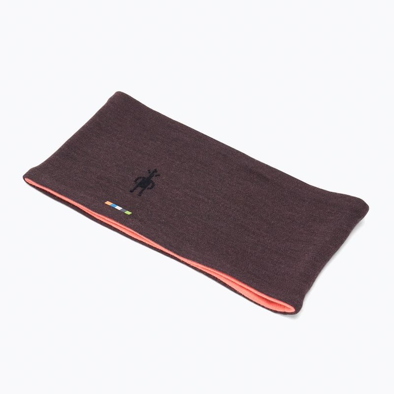 Fascia per la testa Smartwool Thermal Merino Reversible visone/barriera corallina 2